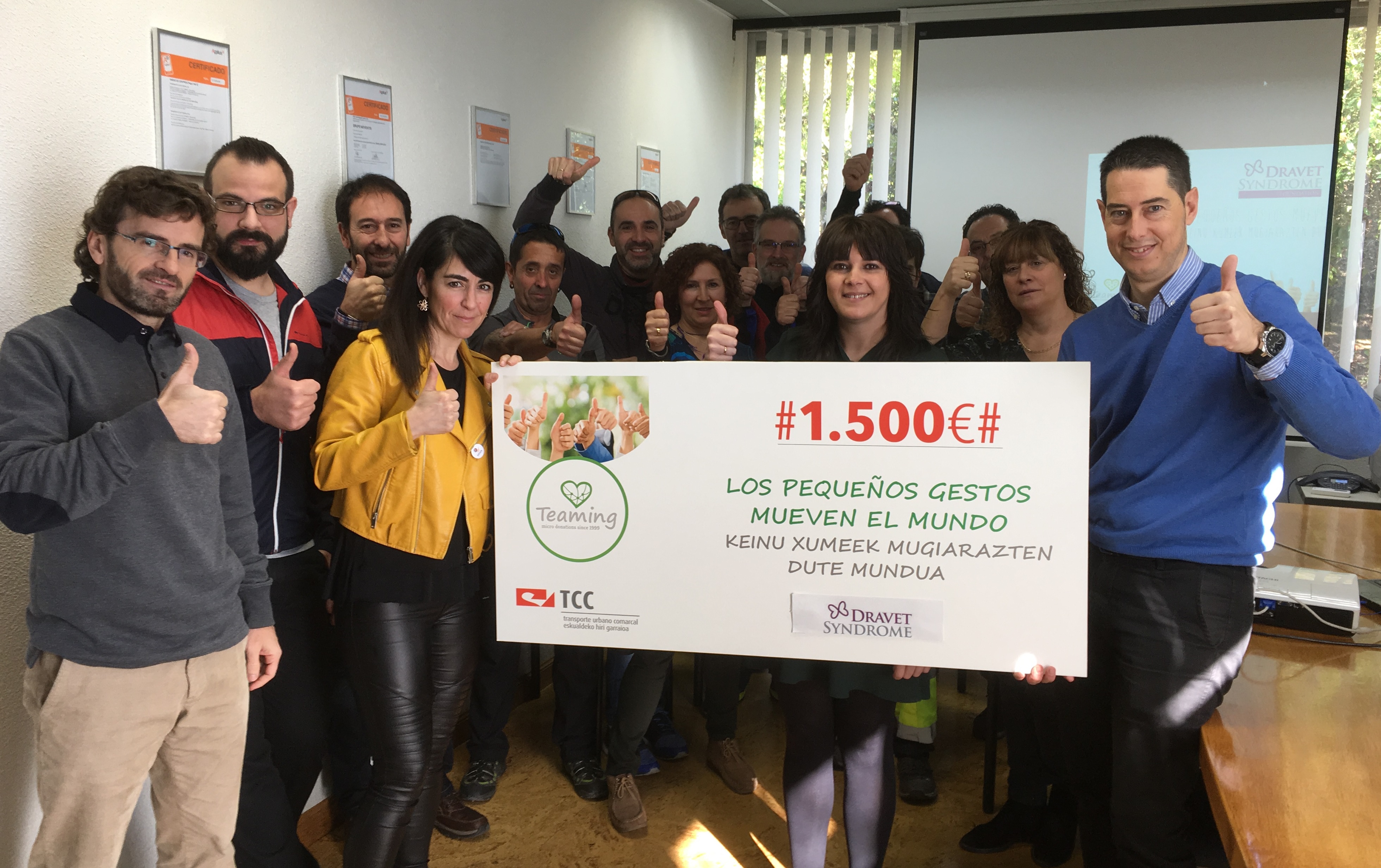El Teaming de TCC Pamplona destina 1.500 euros a la Fundación Síndrome de Dravet 