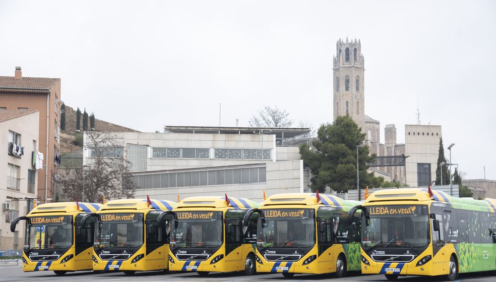 Cinco nuevos autobuses híbridos para Lleida