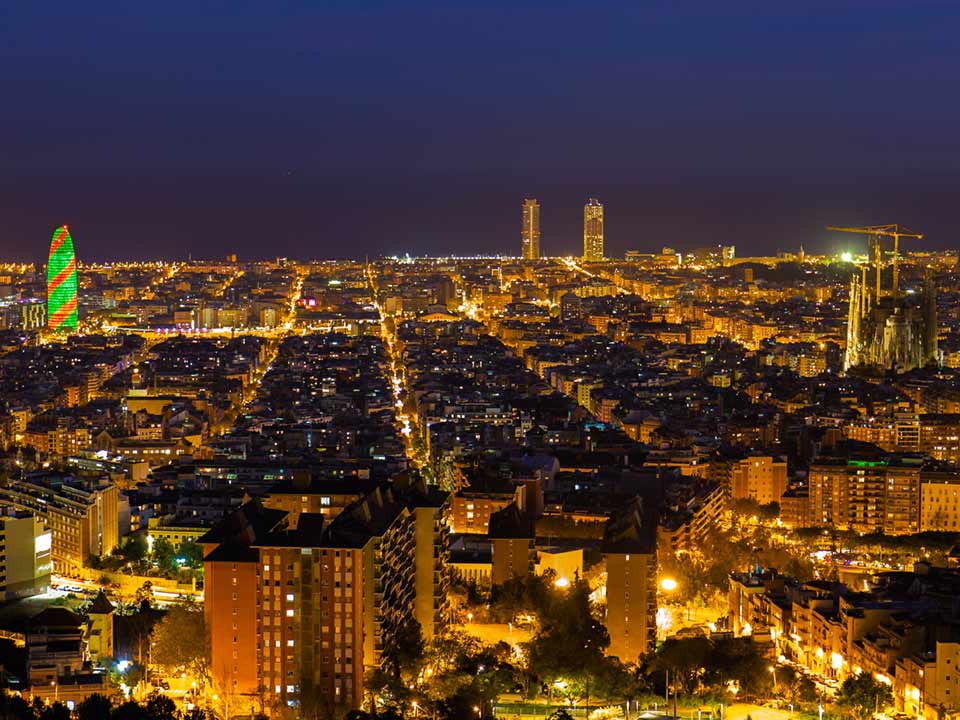 Barcelona noche en navidad