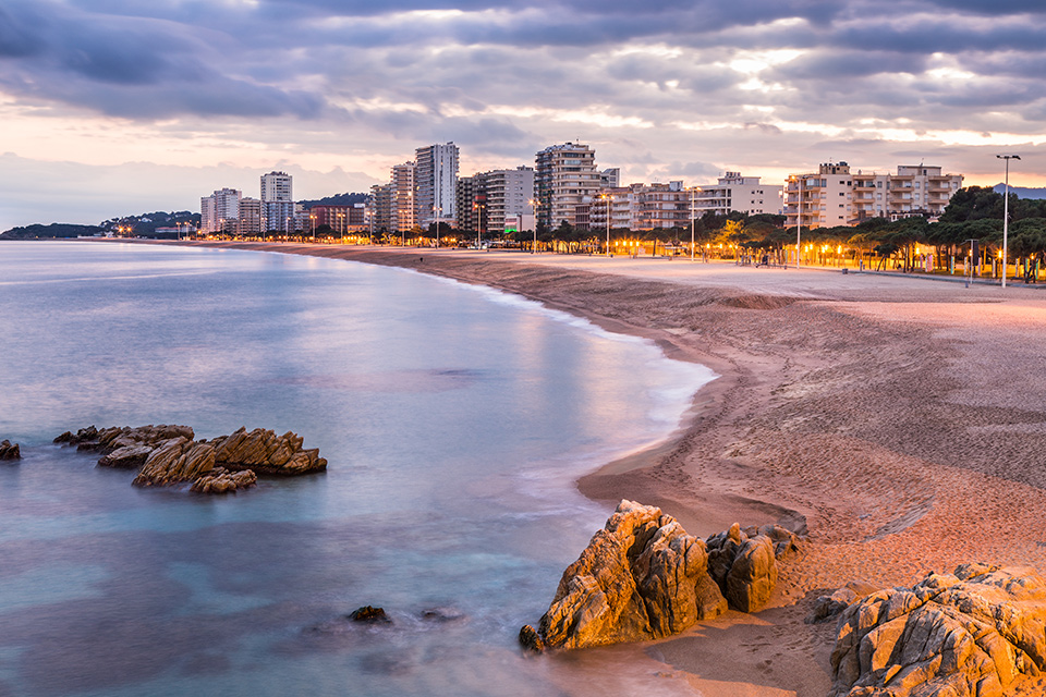 Platja D'Aro vistas al atardecer