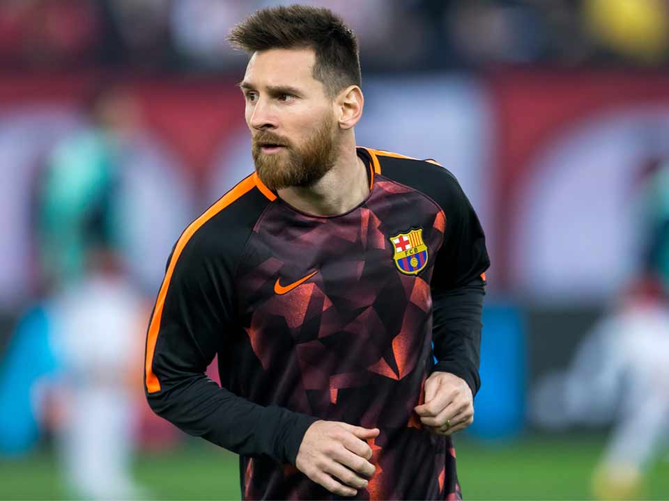 Messi en el campo