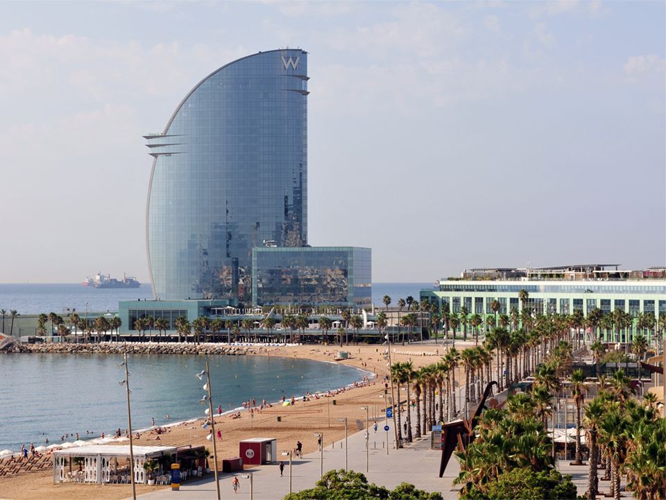 Playa de la Barceloneta, Paseo Marítimo de Barcelona