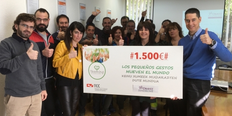 El Teaming de TCC Pamplona destina 1.500 euros a la Fundación Síndrome de Dravet 